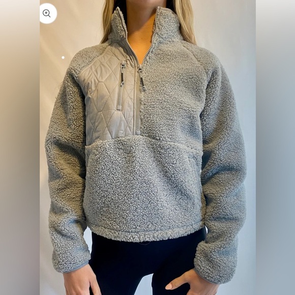 JoyLab Gray Teddy Jacket - Picture 1 of 10